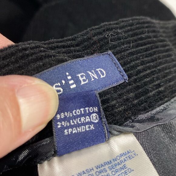 LANDS' END Black Corduroy Trouser Pants - Picture 5 of 8